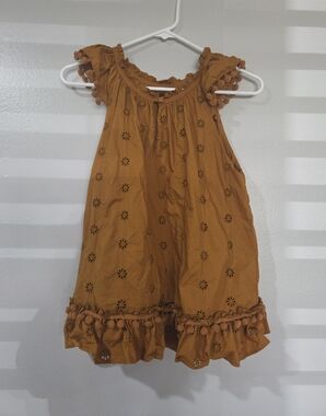 J. Crew Women's  Mustard Pom-Trim Eyelet Blouse